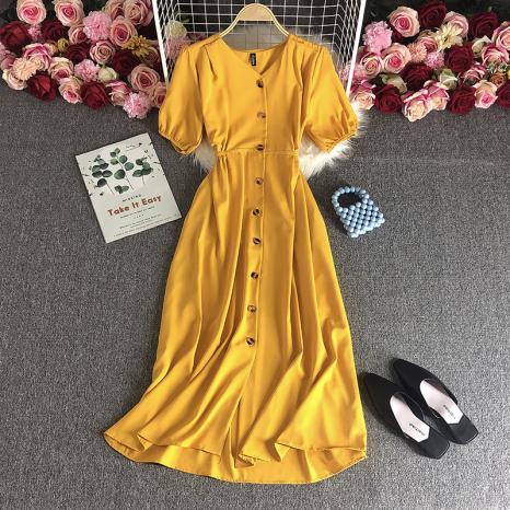 sd-18655 dress-bright yellow